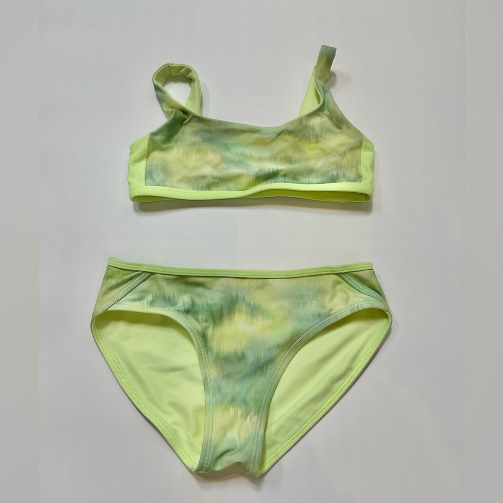 Athleta Girl Vitamin Sea Reversible Swimsuit Bikini Top and Bottom medium/8-10